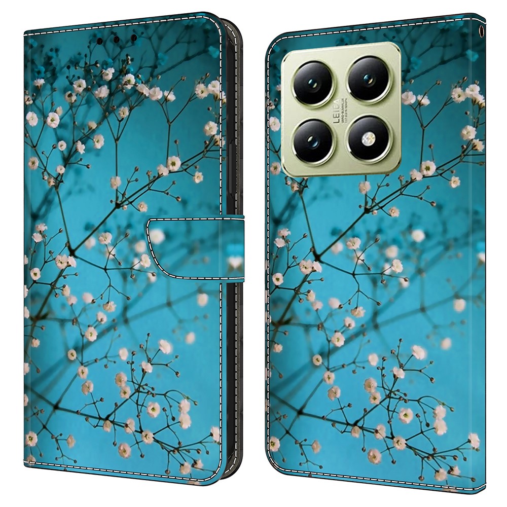 For Xiaomi 14T Case Pattern Printed Protective Cover TPU+PU Leather Flip Phone Case