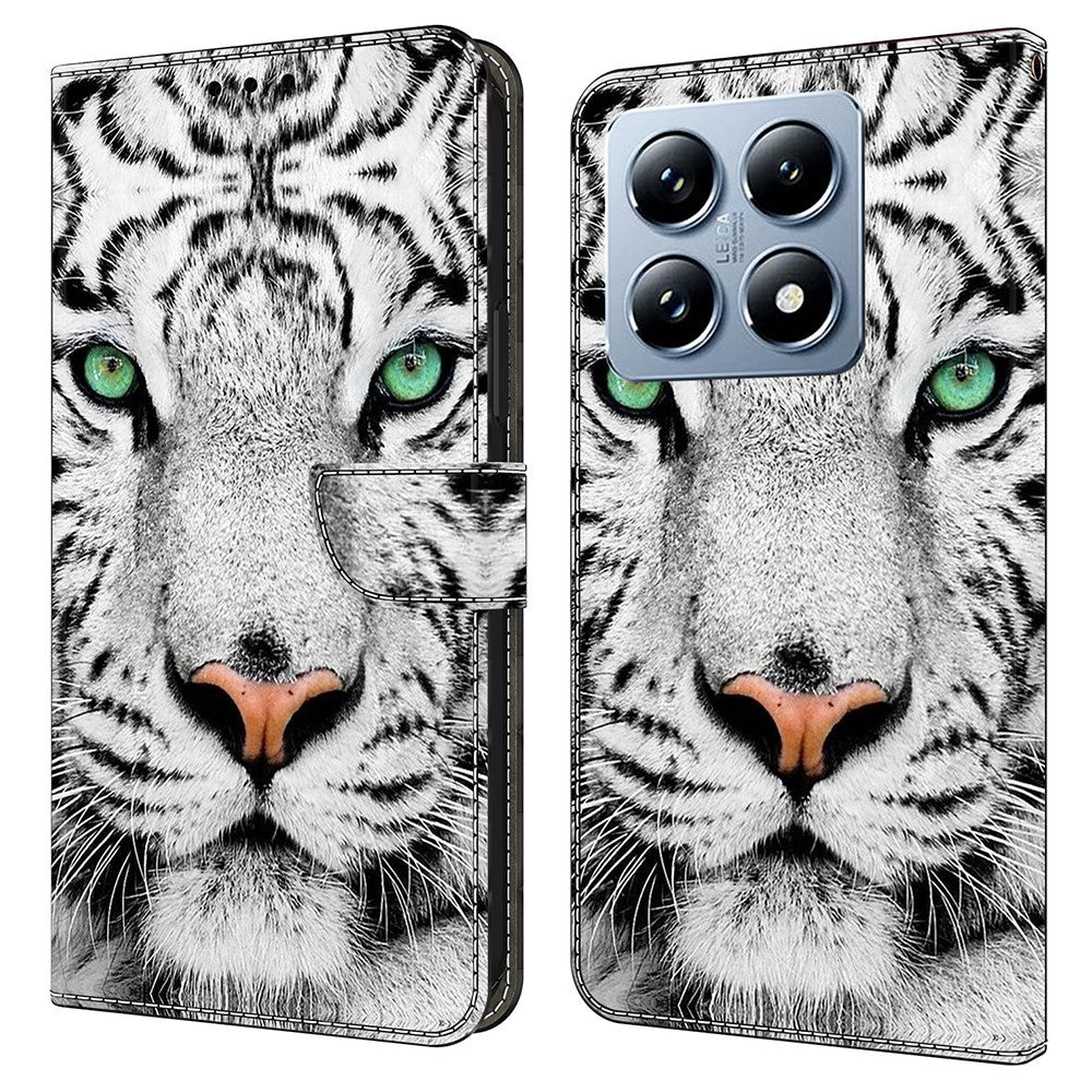 For Xiaomi 14T Pro Case Pattern Printed Protective Cover TPU+PU Leather Flip Phone Case