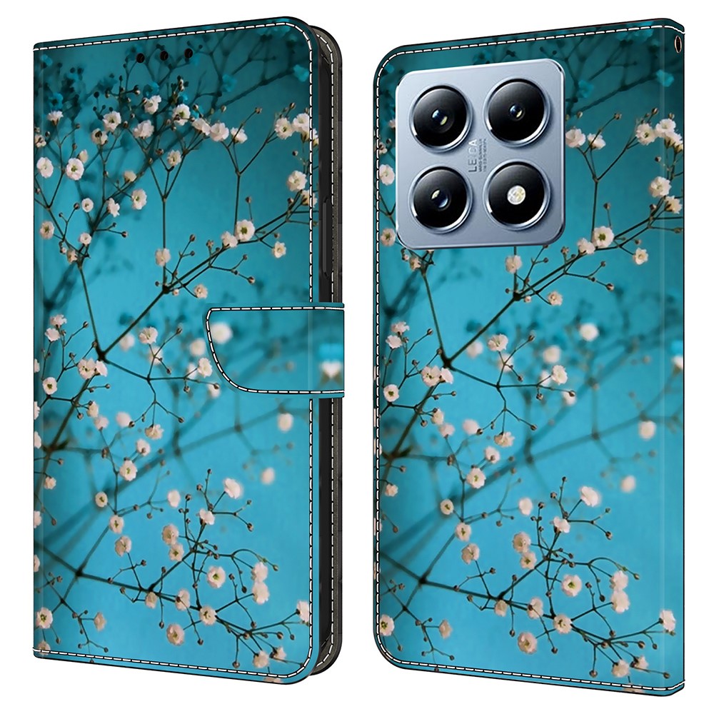 For Xiaomi 14T Pro Case Pattern Printed Protective Cover TPU+PU Leather Flip Phone Case