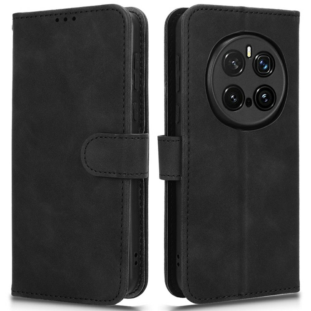 For Honor Magic7 Pro 5G Leather Case Skin-Feel Anti-Drop Wallet Flip Phone Cover