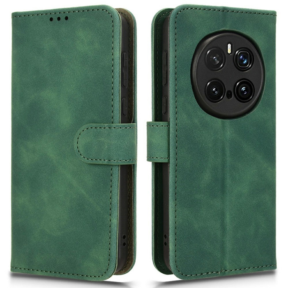 For Honor Magic7 Pro 5G Leather Case Skin-Feel Anti-Drop Wallet Flip Phone Cover
