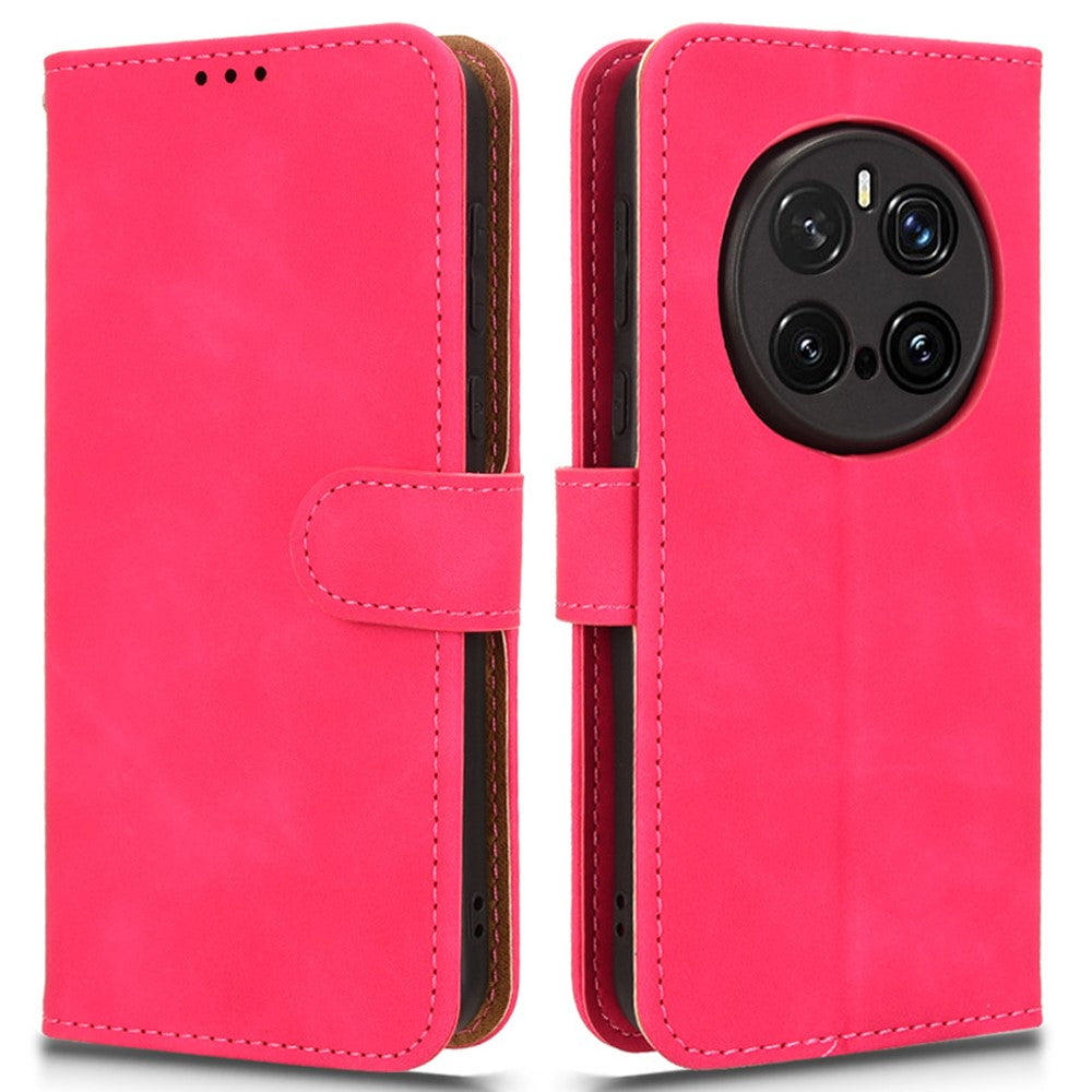 For Honor Magic7 Pro 5G Leather Case Skin-Feel Anti-Drop Wallet Flip Phone Cover