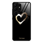 For Samsung Galaxy S25 Ultra Case Tempered Glass+PC+TPU Phone Protector Pattern Printing