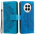 Drop-proof Phone Case For Huawei Mate 50 4G, Mandala Flower Pattern Imprinted PU Leather Anti-wear Flip Wallet Stand Cover