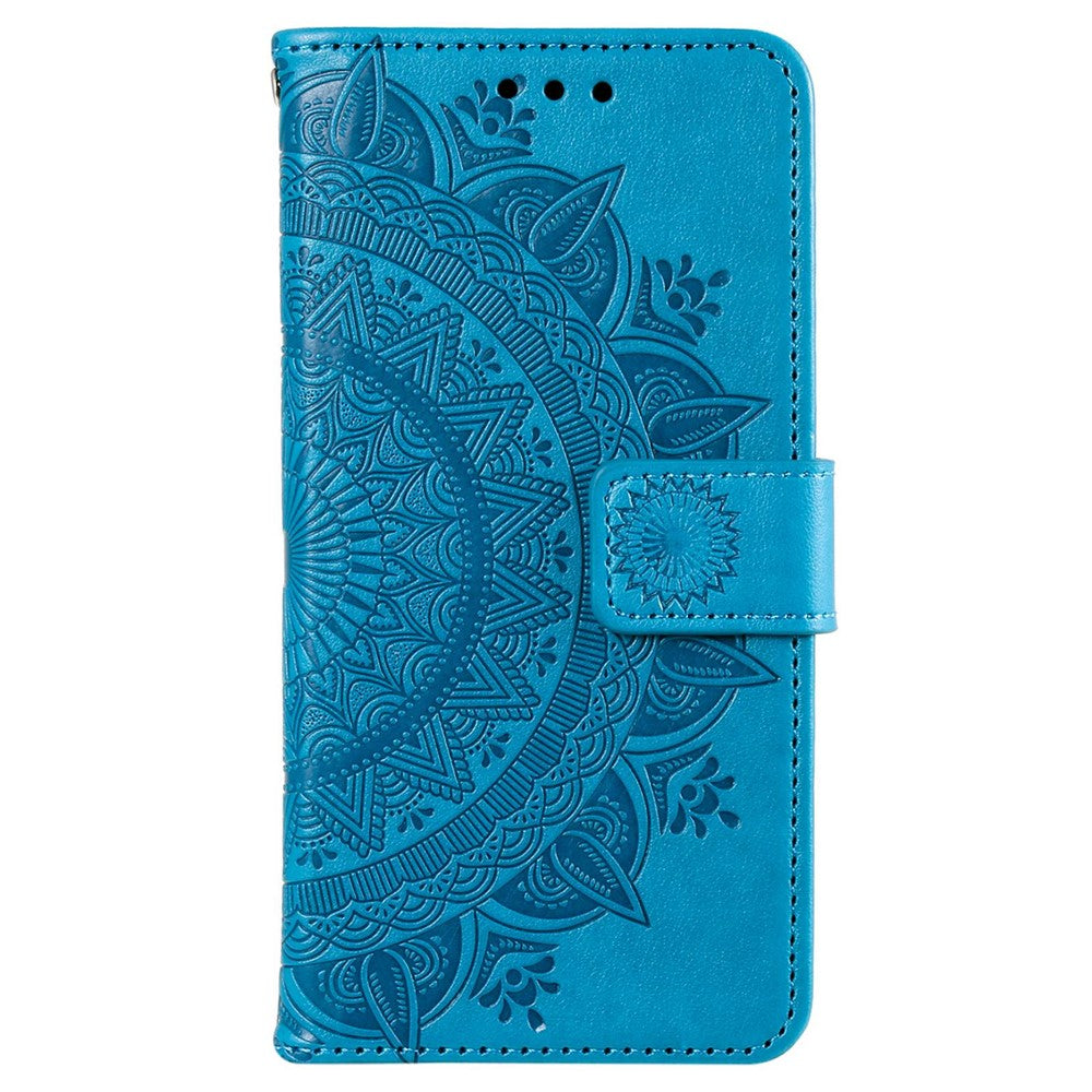 Drop-proof Phone Case For Huawei Mate 50 4G, Mandala Flower Pattern Imprinted PU Leather Anti-wear Flip Wallet Stand Cover