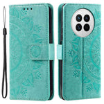 Drop-proof Phone Case For Huawei Mate 50 4G, Mandala Flower Pattern Imprinted PU Leather Anti-wear Flip Wallet Stand Cover