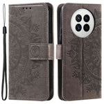 Drop-proof Phone Case For Huawei Mate 50 4G, Mandala Flower Pattern Imprinted PU Leather Anti-wear Flip Wallet Stand Cover