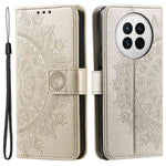 Drop-proof Phone Case For Huawei Mate 50 4G, Mandala Flower Pattern Imprinted PU Leather Anti-wear Flip Wallet Stand Cover