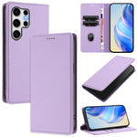 For Samsung Galaxy S25 Ultra Wallet Case RFID Blocking Litchi Texture Leather Mobile Cover