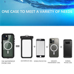 REDPEPPER Dot+ Series for iPhone 14 Plus IP68 Waterproof Clear Back Case Drop-proof Dust-proof Cover Compatible with Magsafe Charger