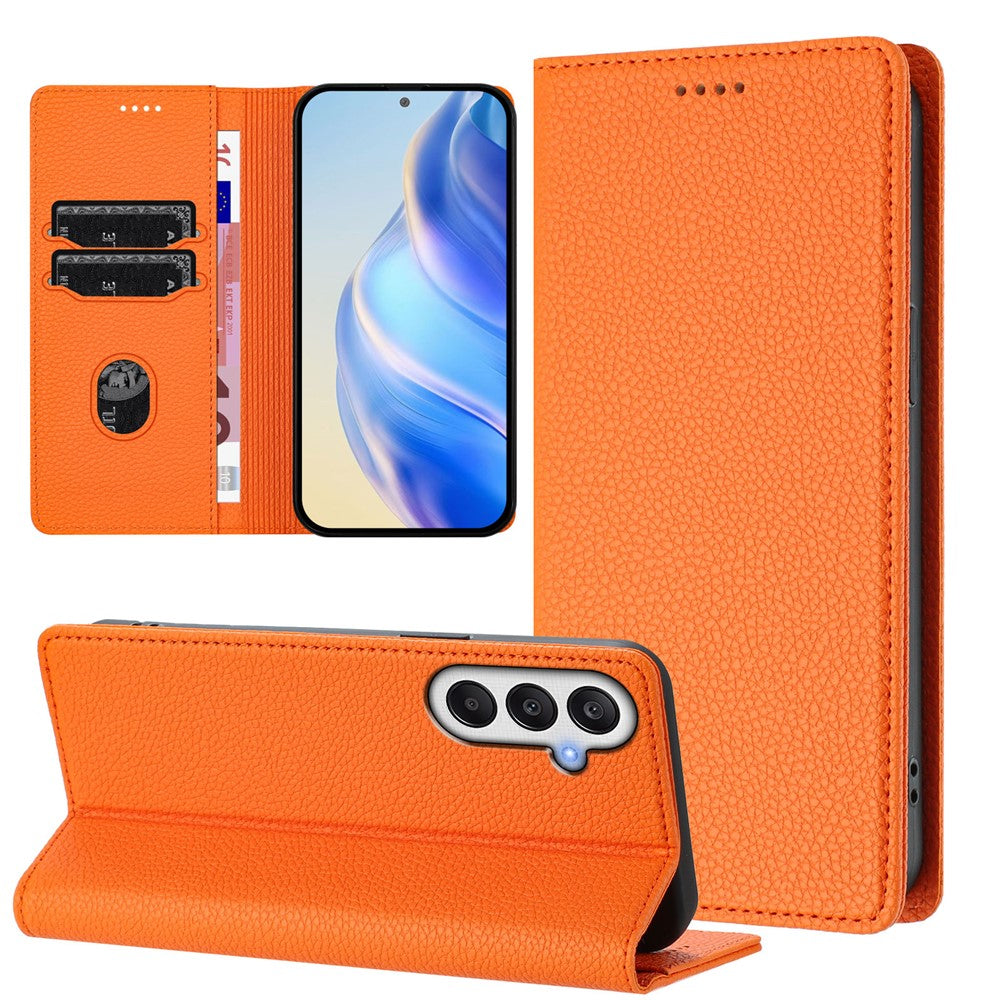 For Samsung Galaxy A25 5G (Global) (161.0 x 76.5 x 8.3mm) Wallet Case RFID Blocking Litchi Texture Leather Mobile Cover