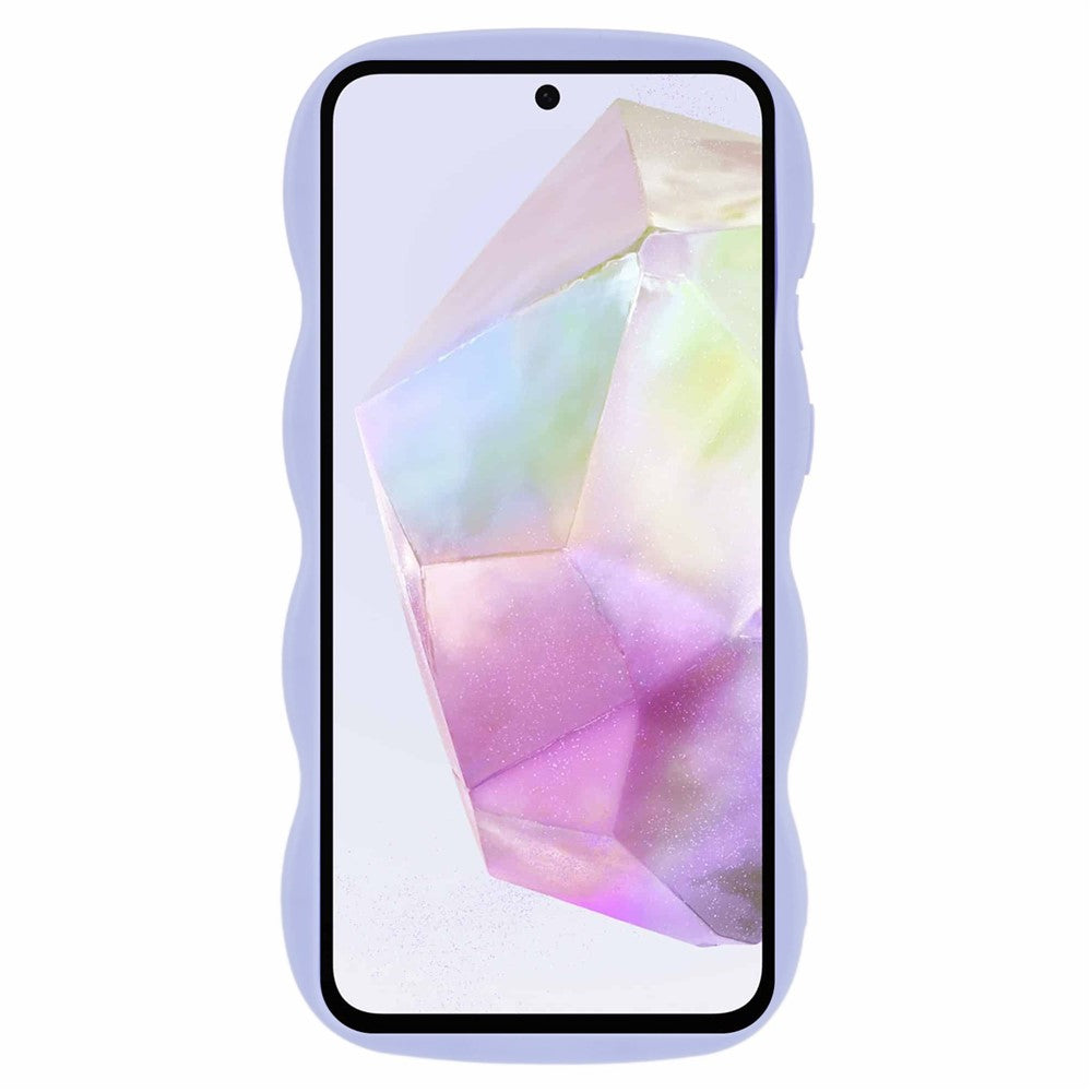 Til Samsung Galaxy A36 5G / A56 5G etui TPU beskyttende telefoncover unikt krøllet bølgeramme