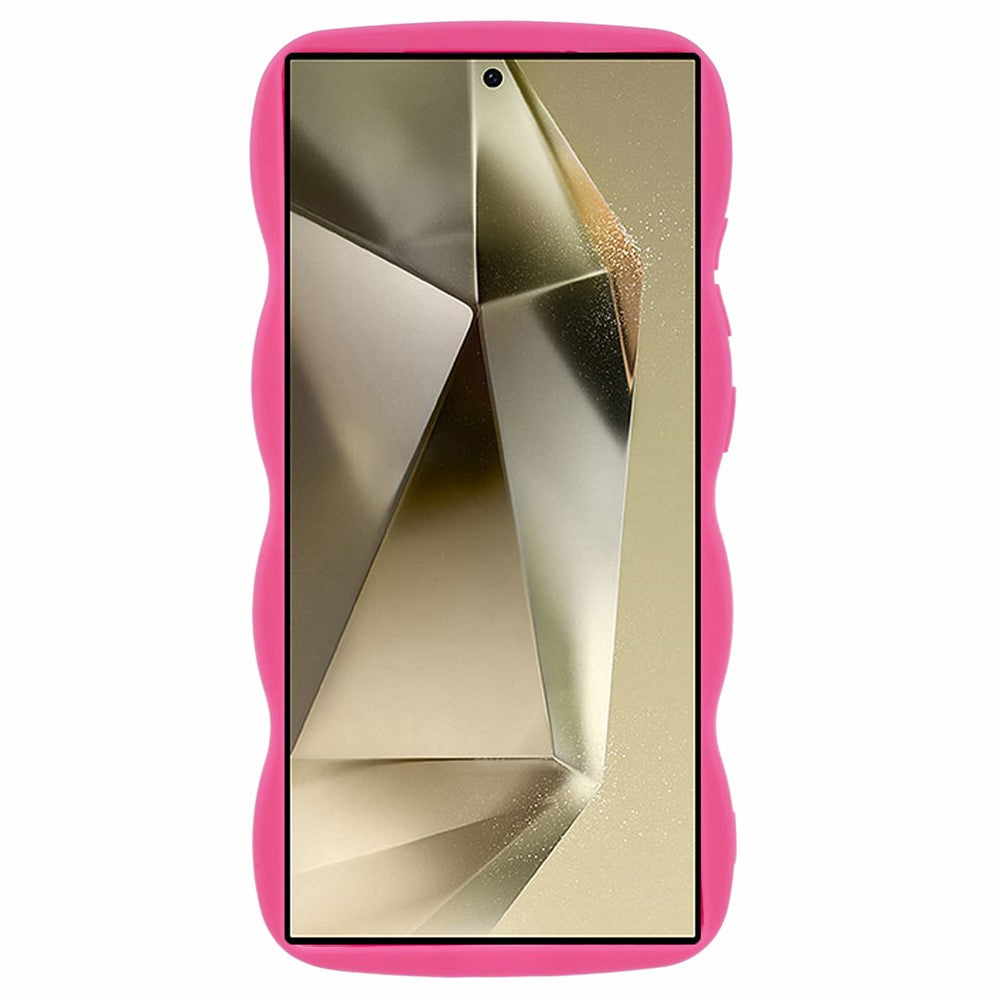 For Samsung Galaxy S25 Ultra Case TPU Protective Phone Cover Unique Curly Wave Frame