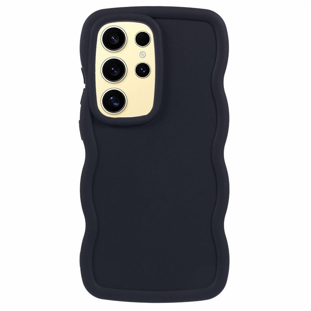 For Samsung Galaxy S25 Ultra Case TPU Protective Phone Cover Unique Curly Wave Frame