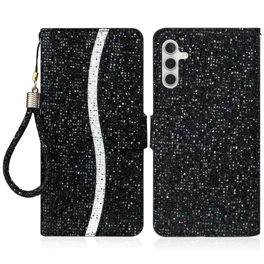 Til Samsung Galaxy A16 5G / A16 4G Etui PU-Læder Pung Kortlommer Glitter Telefoncover
