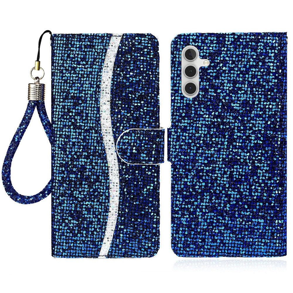 Til Samsung Galaxy A16 5G / A16 4G Etui PU-Læder Pung Kortlommer Glitter Telefoncover