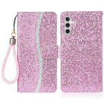 Til Samsung Galaxy A16 5G / A16 4G Etui PU-Læder Pung Kortlommer Glitter Telefoncover
