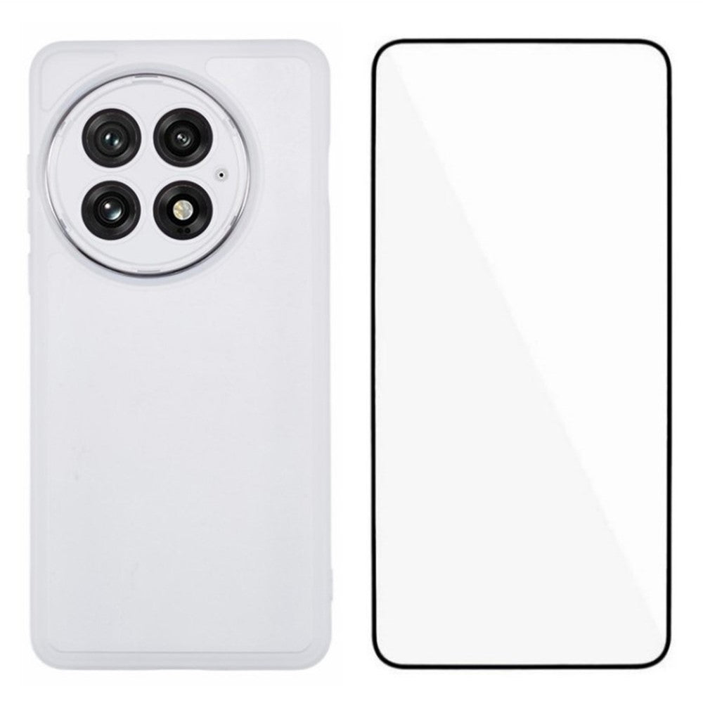 WANLONFENG DKSM-serien för OnePlus 13 TPU-skal med elektropläterad ram och härdat glas