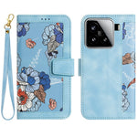 For Xiaomi 15 Case PU Leather Floral Phone Cover with Card Slots
