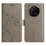 For Honor Magic7 5G Leather Wallet Case Butterfly Flower Imprinted Phone Cover with Strap