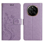 For Honor Magic7 5G Leather Wallet Case Butterfly Flower Imprinted Phone Cover with Strap