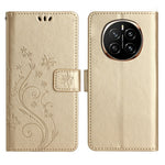 For Honor Magic7 5G Leather Wallet Case Butterfly Flower Imprinted Phone Cover with Strap
