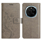 For Honor Magic7 Pro 5G Leather Wallet Case Butterfly Flower Imprinted Phone Cover with Strap