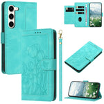 For Samsung Galaxy S23+ Case Tulip Leather Phone Cover with 5 Card Slots Wallet
