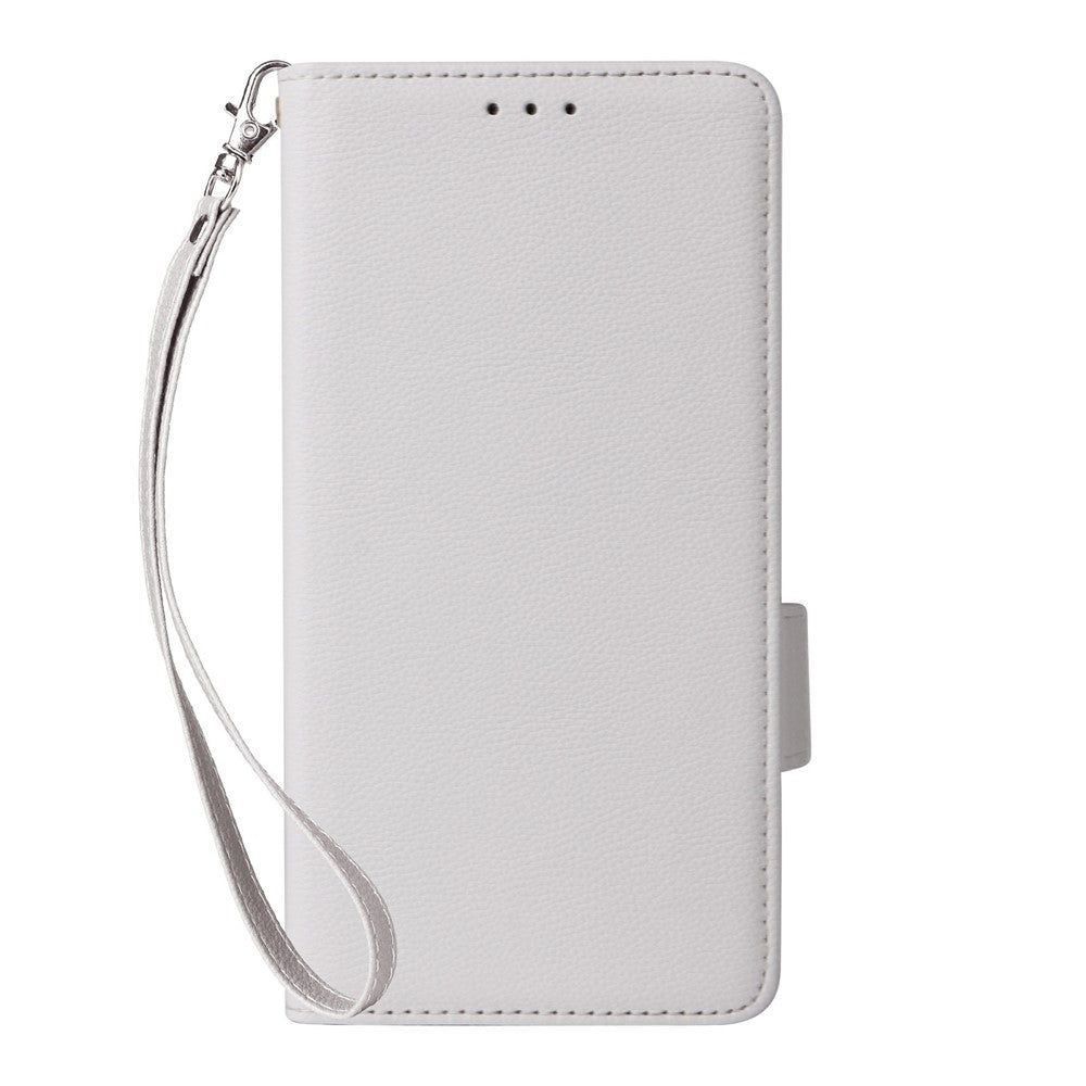 For Honor Magic7 Pro 5G Case with Wrist Strap Litchi Texture PU Leather Wallet Phone Cover