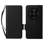 For Honor Magic7 Pro 5G Case with Wrist Strap Litchi Texture PU Leather Wallet Phone Cover