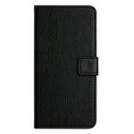 Samsung Galaxy A17 5G / A17 4G / A26 5G-cover, PU-læderpung med litchi-tekstur, sort