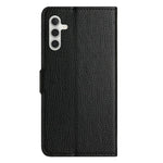 Samsung Galaxy A17 5G / A17 4G / A26 5G-cover, PU-læderpung med litchi-tekstur, sort