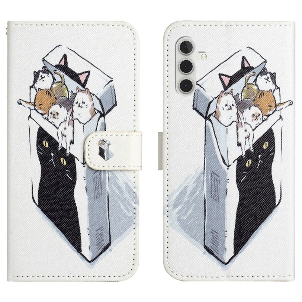 Til Samsung Galaxy A18 5G / A17 5G / A17 4G / A26 5G Etui Mønsterprint PU Læder Pung Telefoncover Kryds Tekstur