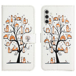 Til Samsung Galaxy A18 5G / A17 5G / A17 4G / A26 5G Etui Mønsterprint PU Læder Pung Telefoncover Kryds Tekstur