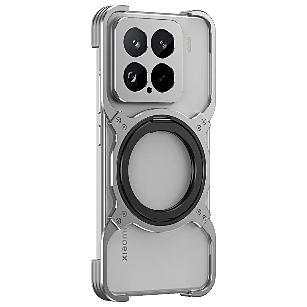 For Xiaomi 15 Kickstand Case Metal Bumper Magnetic Phone Cover