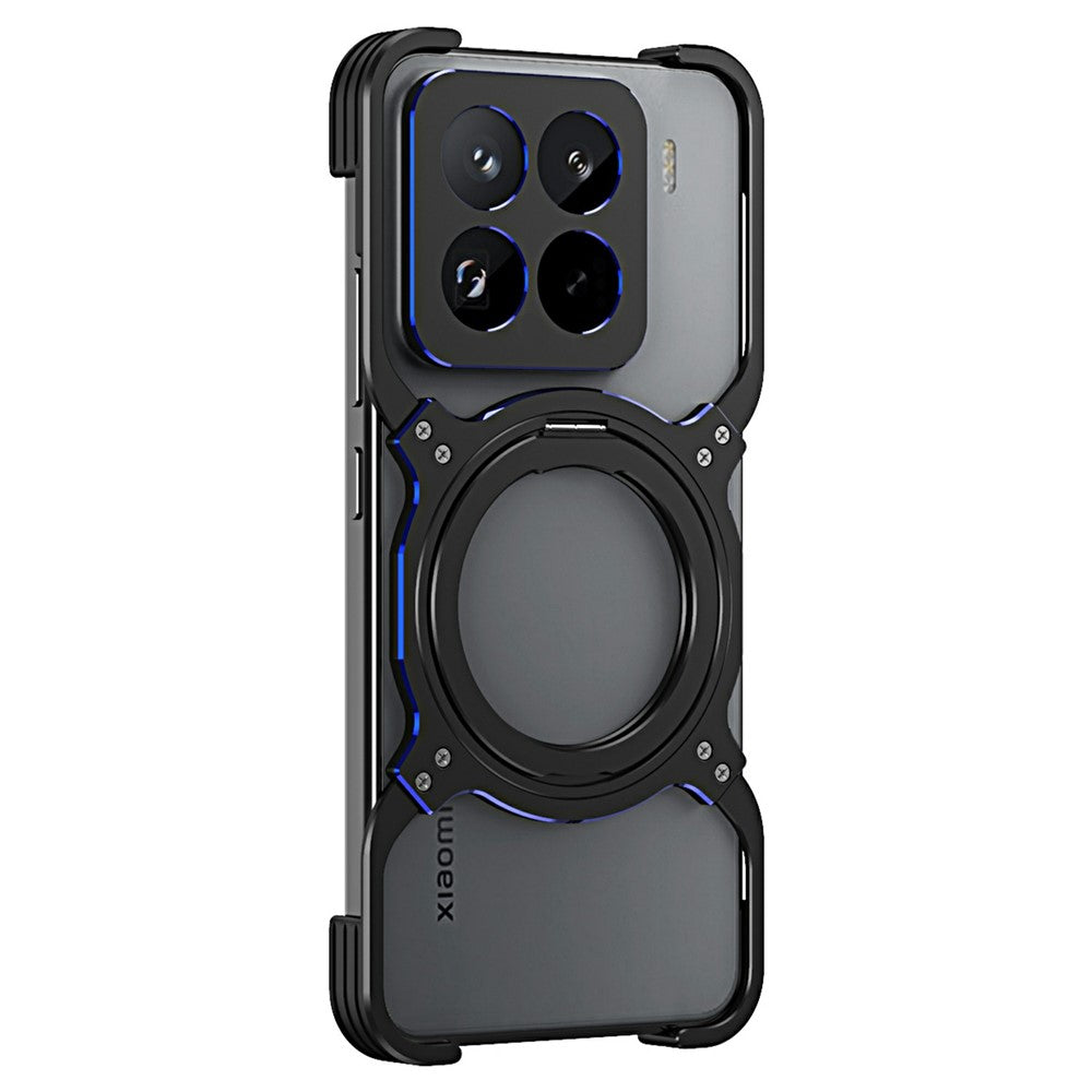For Xiaomi 15 Pro Kickstand Case Metal Bumper Magnetic Phone Cover