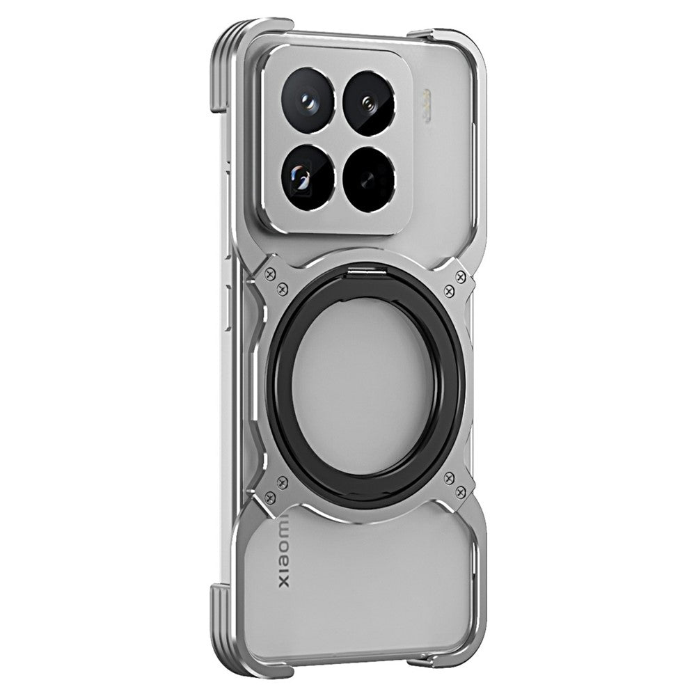 For Xiaomi 15 Pro Kickstand Case Metal Bumper Magnetic Phone Cover
