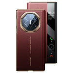 For Huawei Mate XT Ultimate Case View Window Genuine Cow Leather Smart Phone Cover