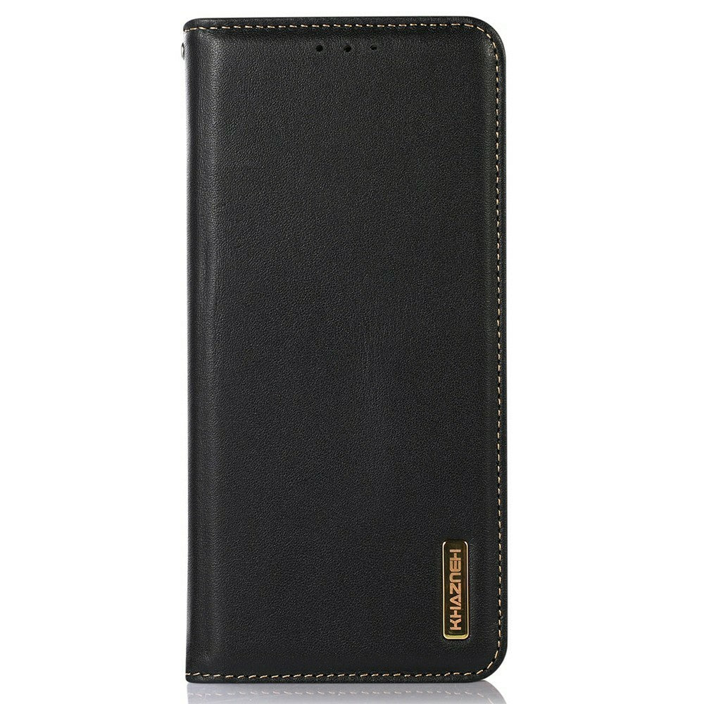 KHAZNEH For Honor Magic7 Lite 5G / X9c 5G / X60 Pro 5G Case Genuine Cow Leather Wallet Phone Cover Nappa Texture