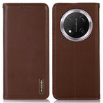 KHAZNEH For Honor Magic7 Lite 5G / X9c 5G / X60 Pro 5G Case Genuine Cow Leather Wallet Phone Cover Nappa Texture