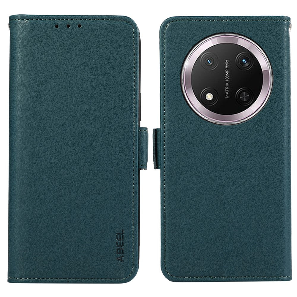 ABEEL For Honor Magic7 Lite 5G / X9c 5G / X60 Pro 5G Case Leather Phone Cover with RFID Blocking Wallet