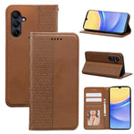 For Samsung Galaxy A26 5G Wallet Phone Case Checkered Pattern Imprint Leather Flip Cover with Wrist Strap
