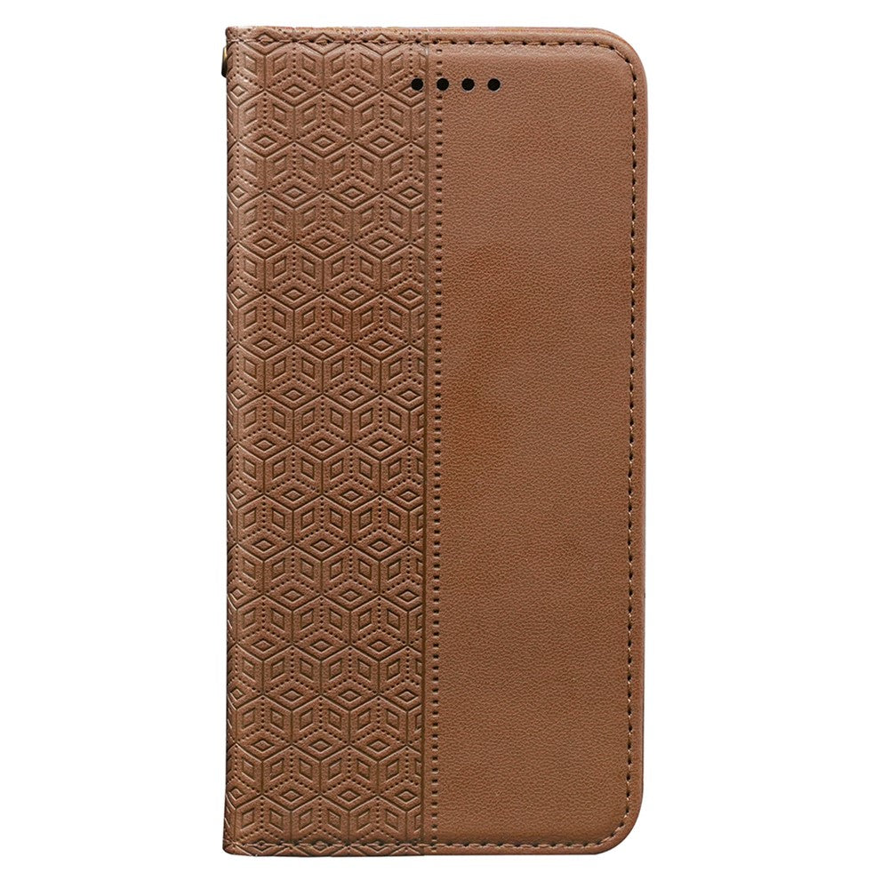 For Samsung Galaxy A26 5G Wallet Phone Case Checkered Pattern Imprint Leather Flip Cover with Wrist Strap