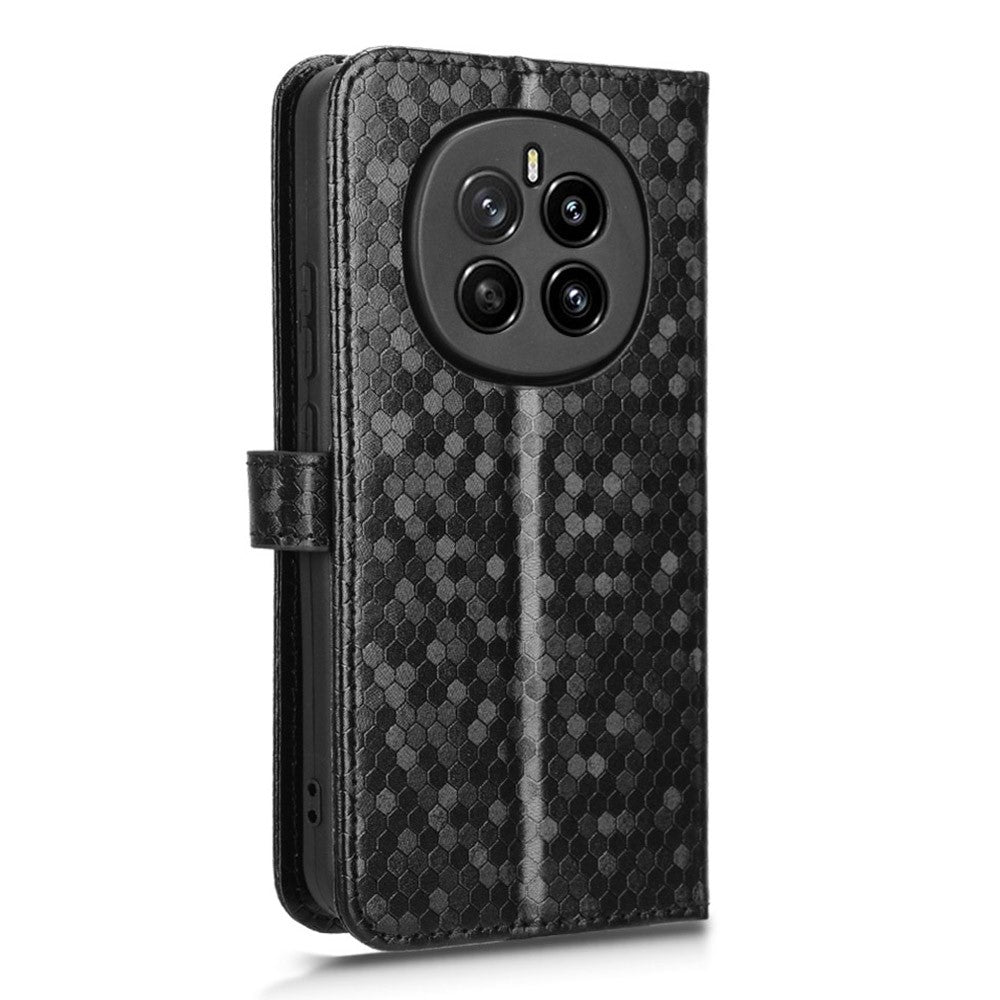 For Honor Magic7 5G Wallet Case Dot Pattern Imprint PU Leather Phone Cover