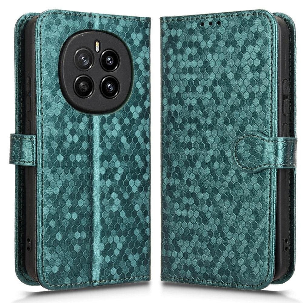 For Honor Magic7 5G Wallet Case Dot Pattern Imprint PU Leather Phone Cover
