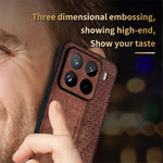 AZNS For Xiaomi 15 Pro Case Protective PU Leather Covered TPU Phone Shell