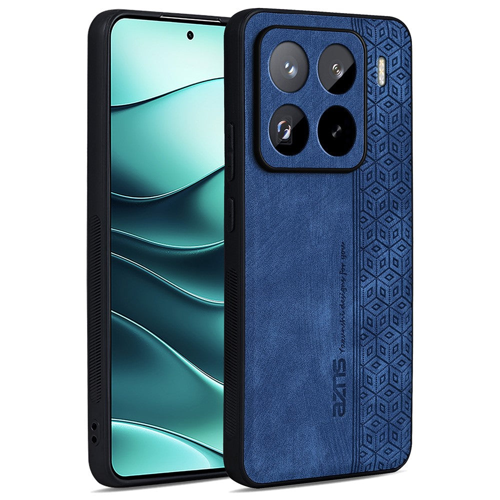 AZNS For Xiaomi 15 Pro Case Protective PU Leather Covered TPU Phone Shell