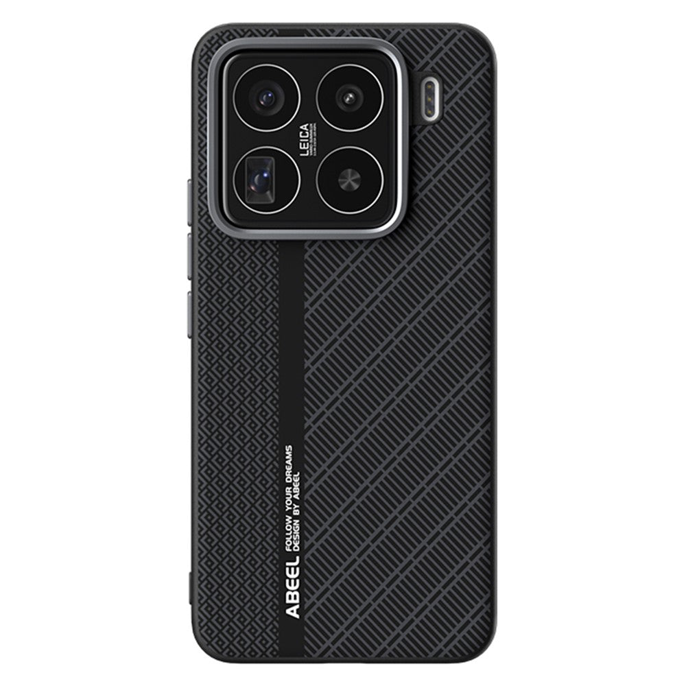 ABEEL For Xiaomi 15 Pro Magnetic Case PC + TPU + Aluminum Alloy + PU Leather Slim Phone Back Cover
