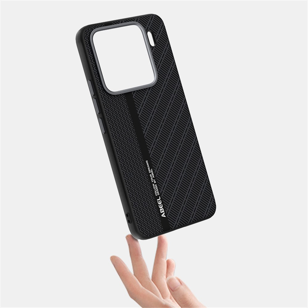 ABEEL For Xiaomi 15 Pro Magnetic Case PC + TPU + Aluminum Alloy + PU Leather Slim Phone Back Cover