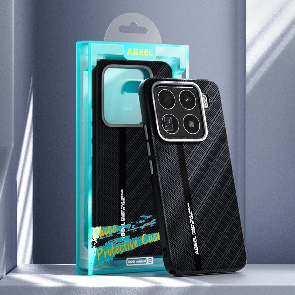 ABEEL For Xiaomi 15 Pro Magnetic Case PC + TPU + Aluminum Alloy + PU Leather Slim Phone Back Cover